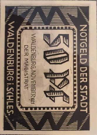 Аверс банкноты 50 fenigów (Niemcy) 1921