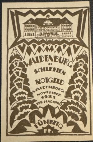 Аверс банкноты 50 fenigów (Niemcy) 1921