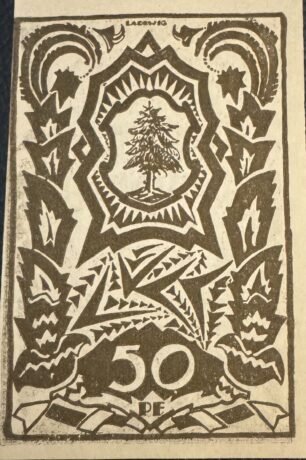 Реверс банкноты 50 fenigów (Niemcy) 1921