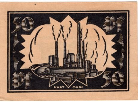 Реверс банкноты 50 fenigów (Niemcy) 1921