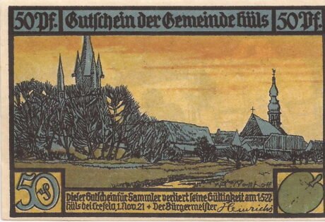 Аверс банкноты 50 fenigów (Niemcy) 1921