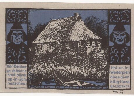 Реверс банкноты 50 fenigów Fischermeister (Niemcy) 1921