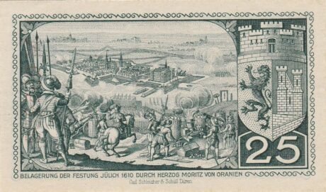 Реверс банкноты 25 пфеннигов (Германия) 1919 года