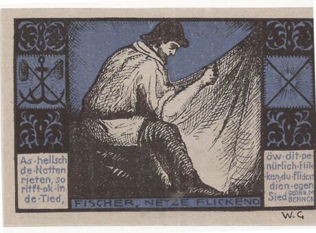 Реверс банкноты 50 fenigów Fischermeister (Niemcy) 1921