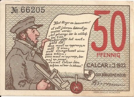 Аверс банкноты 50 fenigów (Niemcy) 1922