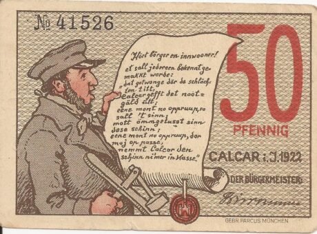 Аверс банкноты 50 fenigów (Niemcy) 1922