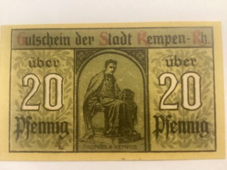 Реверс банкноты 20 пфеннигов (Германия) 1920 года