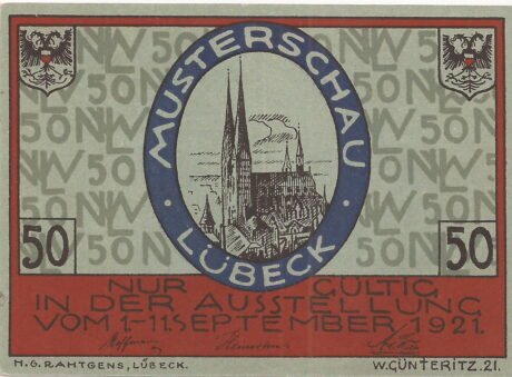 Аверс банкноты 50 fenigów Nordische Woche (Niemcy) 1921