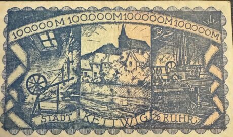 Реверс банкноты 100000 marek (Niemcy) 1921