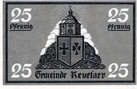 Реверс банкноты 25 fenigów (Niemcy) 1921