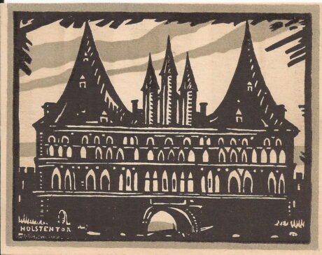 Реверс банкноты 50 fenigów Vereinigung zur Kunstpflege (Niemcy) 1921