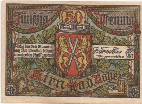 Аверс банкноты 50 fenigów (Niemcy) 1920