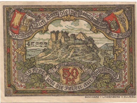 Реверс банкноты 50 fenigów (Niemcy) 1920