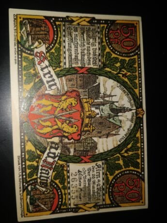 Аверс банкноты 50 fenigów (Niemcy) 1920