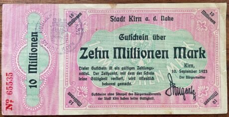 Аверс банкноты 10000000 marek (Niemcy) 1923