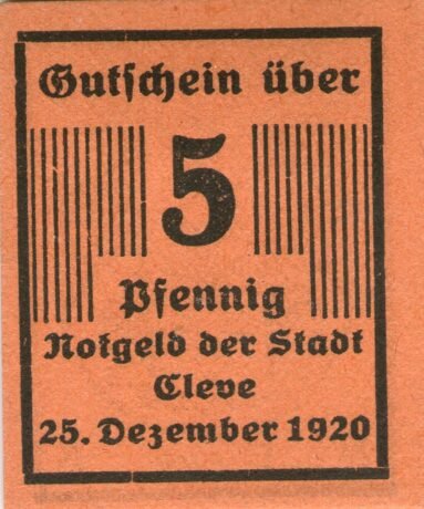 Аверс банкноты 5 пфеннигов (Германия) 1920 года