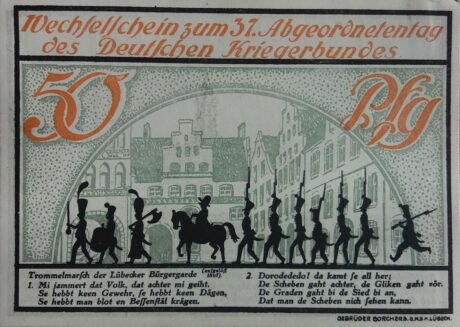 Реверс банкноты 50 fenigów Landeskriegerverband (Niemcy) 1921