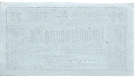 Реверс банкноты 25 пфеннигов (Германия)