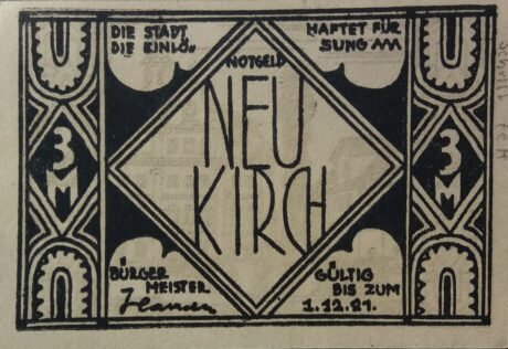 Аверс банкноты 3 znaczki Gröninga – wydanie fantasy „Neukirch” (Niemcy)