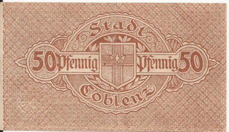 Реверс банкноты 50 fenigów (Niemcy) 1919