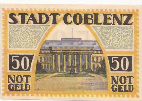 Реверс банкноты 50 fenigów (Niemcy) 1921