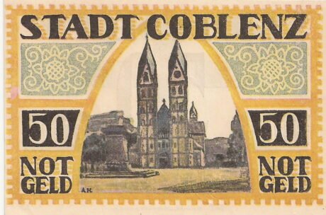 Реверс банкноты 50 fenigów (Niemcy) 1921