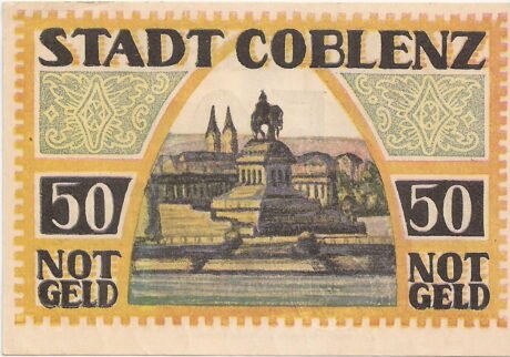 Реверс банкноты 50 fenigów (Niemcy) 1921