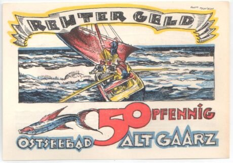 Реверс банкноты 50 fenigów (Niemcy)