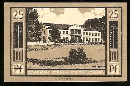 Реверс банкноты 25 Pfenning (Германия)