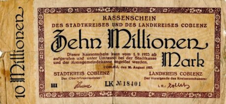 Аверс банкноты 10000000 marek (Niemcy) 1923