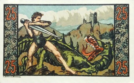 Реверс банкноты 25 fenigów Verkehrsverein (Niemcy) 1921