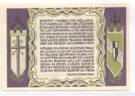 Реверс банкноты 50 fenigów (Niemcy)