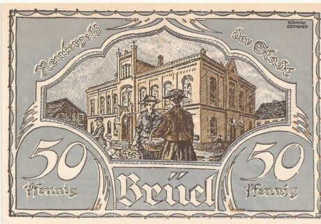 Реверс банкноты 50 fenigów (Niemcy) 1921