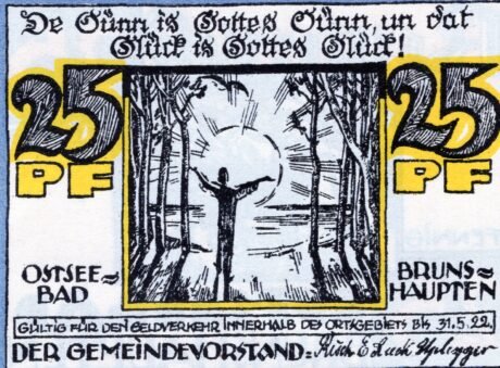 Аверс банкноты 25 пфеннигов (Германия) 1922 года