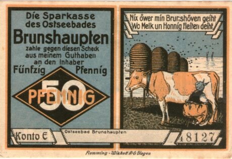 Аверс банкноты 50 fenigów (Niemcy)