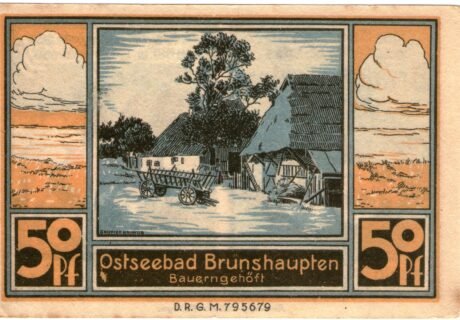 Реверс банкноты 50 fenigów (Niemcy)