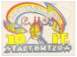 Реверс банкноты 10 пфеннигов (Германия)