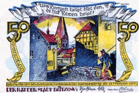 Аверс банкноты 50 fenigów (Niemcy) 1922