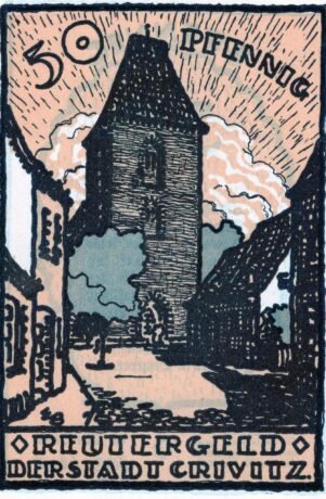 Реверс банкноты 50 fenigów (Niemcy)