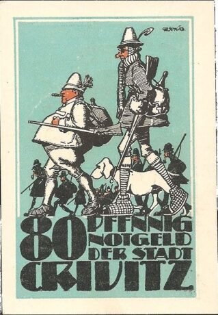 Реверс банкноты 80 пфеннигов (Германия)