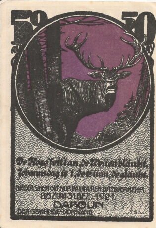 Аверс банкноты 50 fenigów (Niemcy) 1921