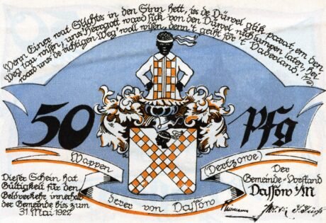 Аверс банкноты 50 fenigów (Niemcy) 1922