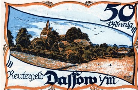 Реверс банкноты 50 fenigów (Niemcy) 1922