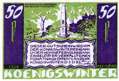 Аверс банкноты 50 fenigów (Niemcy) 1921