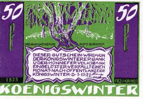 Аверс банкноты 50 fenigów (Niemcy) 1921