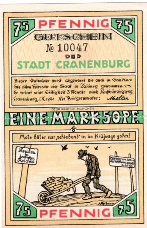 Реверс банкноты 1,50 marki (Niemcy) 1921