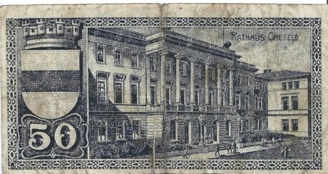 Реверс банкноты 50 fenigów (Niemcy) 1920