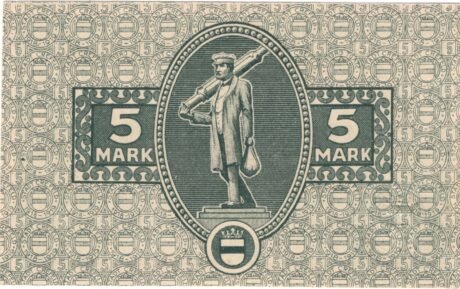 Реверс банкноты 5 marek (Niemcy) 1918