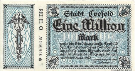 Аверс банкноты 1000000 marek (Niemcy) 1923