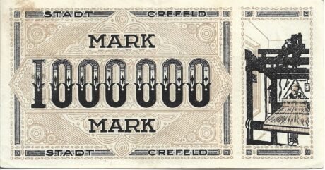 Реверс банкноты 1000000 marek (Niemcy) 1923
